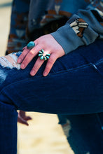 Roping Adjustable Turquoise Ring