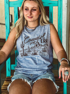 Cowgirl Era Tank {Heather Grey}