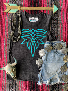 The Boot Stitch Tank {Dark Grey}