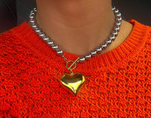 Glam Heart Mixed Metals Necklace
