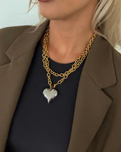Mixed Metal Heart Necklace