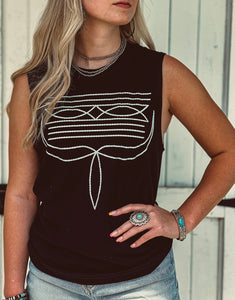 The Boot Stitch Tank {Black}