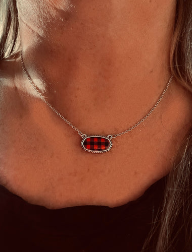 Buffalo Plaid Necklace