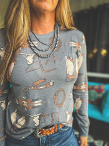 Loungy Lariat Top