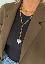 Mixed Metal Heart Necklace