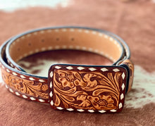 The Roamy Tooled Belt and Buckle