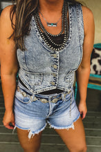 Dallas Denim Crop Vest {Acid Wash}