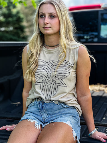 The Boot Stitch Tank {Tan}