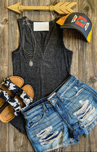 Basic Ribbed Tank {Black}