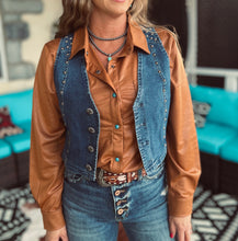 Pecos Queen Denim Concho Vest