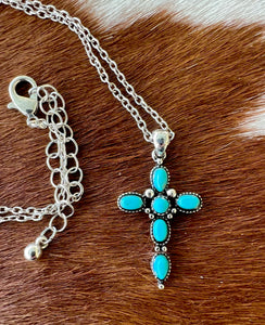 Turquoise Cross Necklace