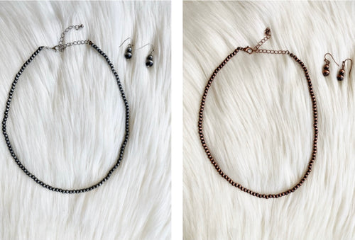 The Lynn Necklace Set {Silver}