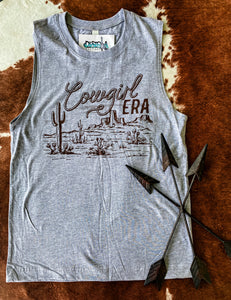 Cowgirl Era Tank {Heather Grey}