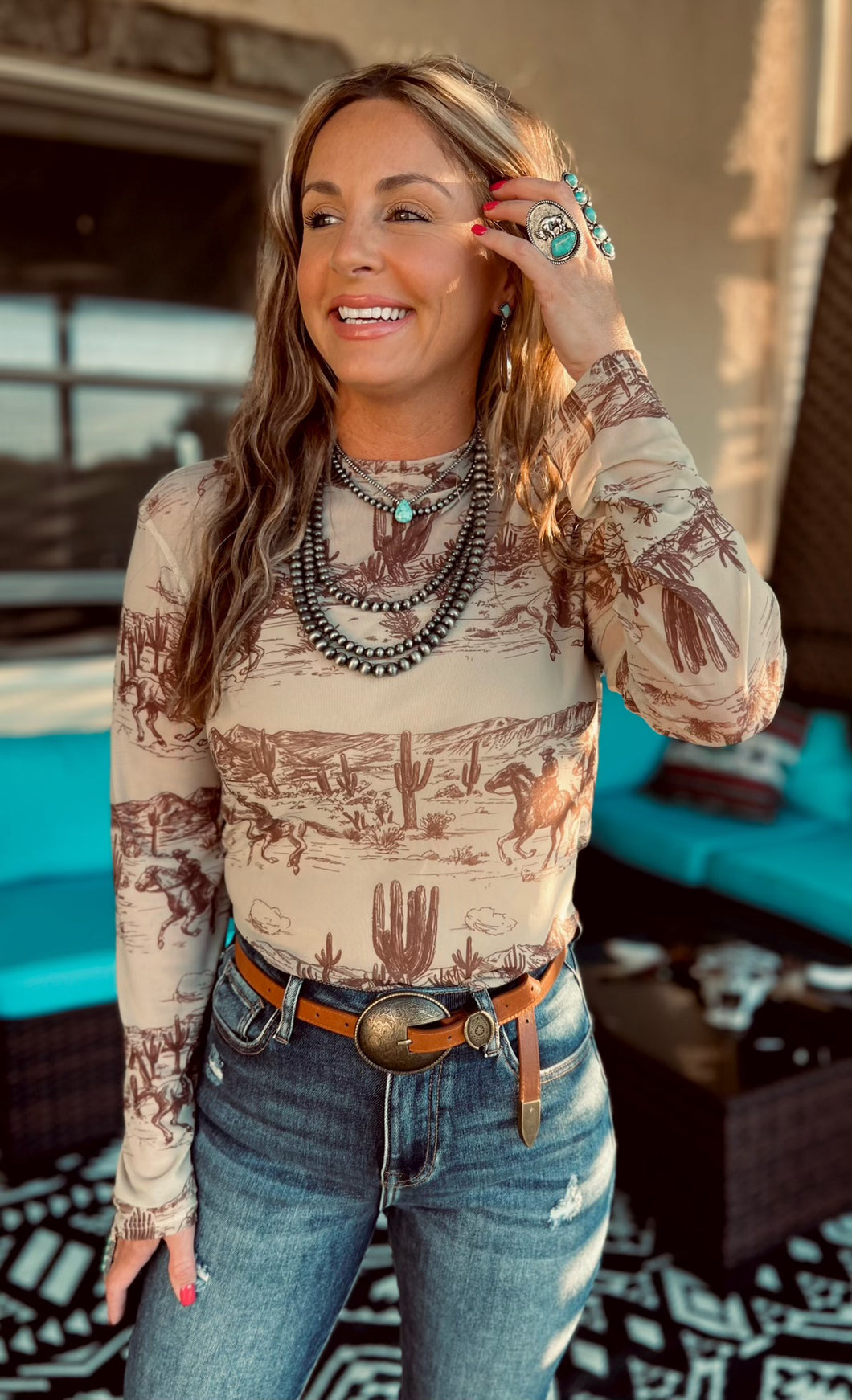 Wild West Mesh Top