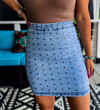 Concho Studded Dreamz Denim Skirt