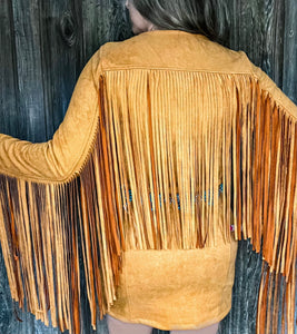 Kerosene Camel Fringe Dress