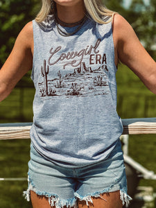 Cowgirl Era Tank {Heather Grey}