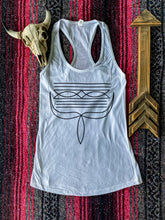 The Boot Stitch Razorback Tank {White}