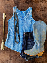 Winona Mineral Wash Tank {Sky Blue}