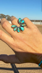 Roping Adjustable Turquoise Ring