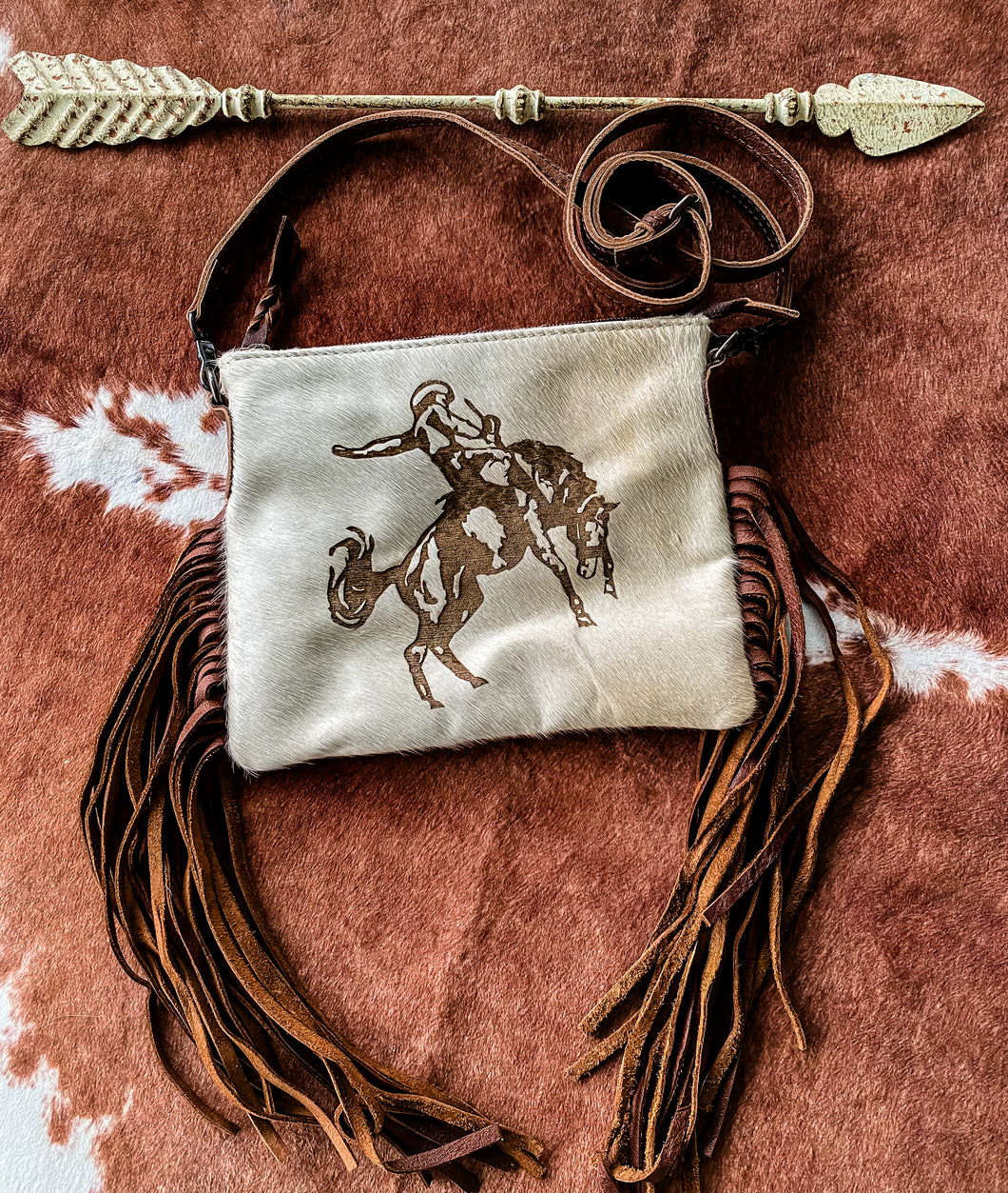 Buckin’ Horse Fringe Leather Purse