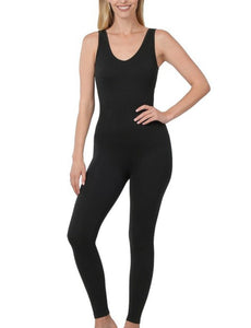 Ribbed Sports Bodysuit {Black}