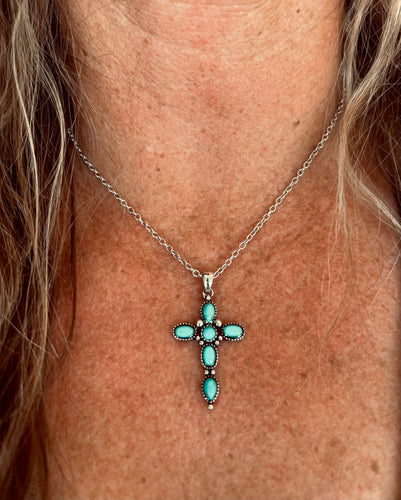 Turquoise Cross Necklace