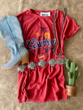 Wild West Cowboys Rodeo Tee Shirt Dress {Red}