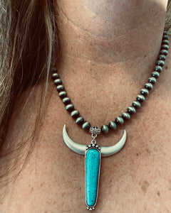 Turquoise Bull Necklace