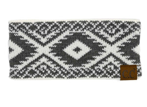 Naomi Aztec Headband {Grey}