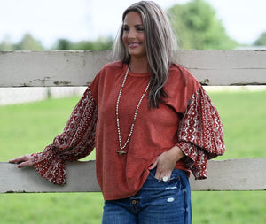 The Chimayo Aztec Top {Rust}