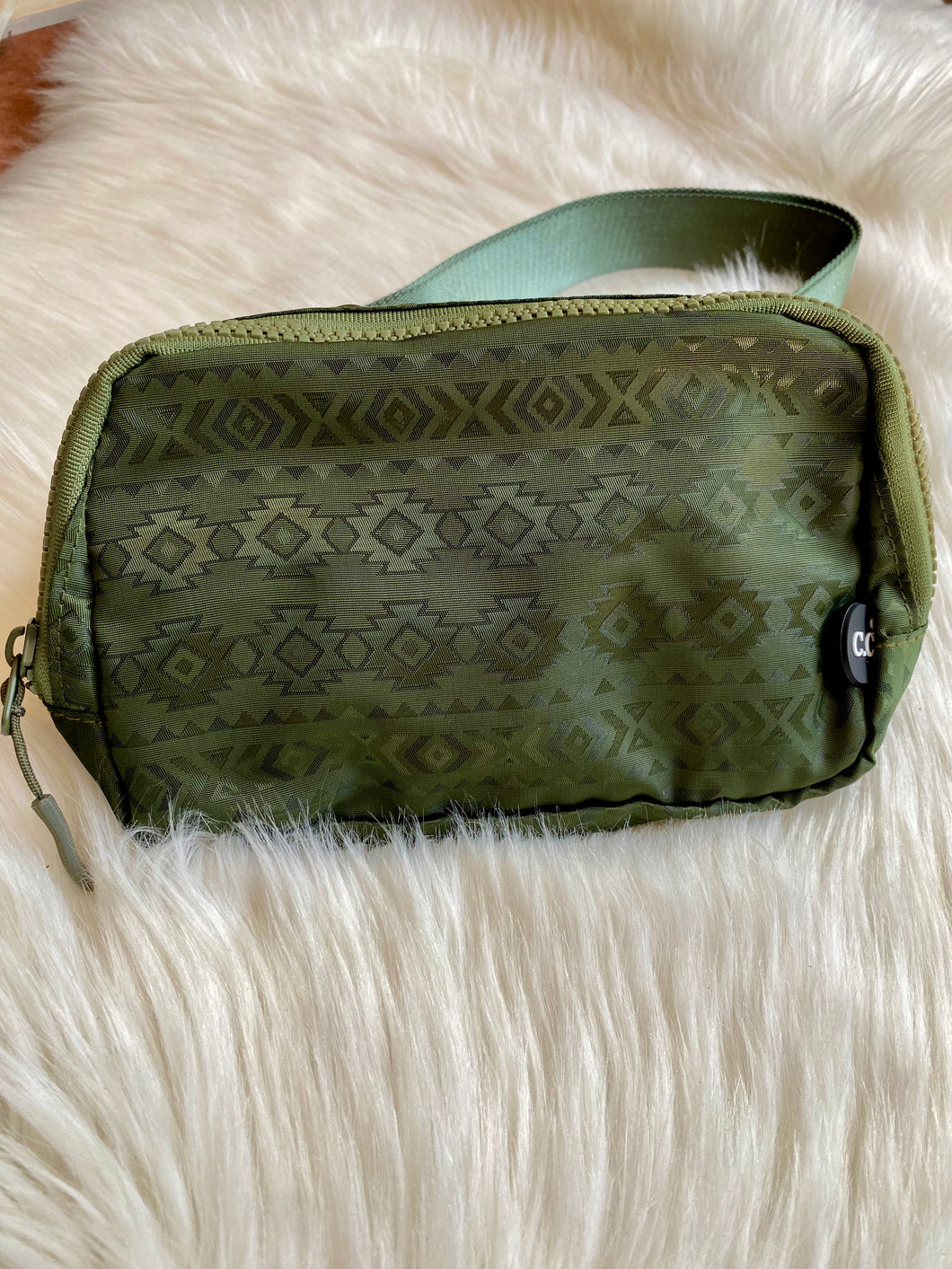 Southwestern Belt Bag {Olive}