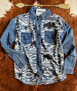 Buffalo Desert Denim Button Up