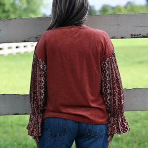 The Chimayo Aztec Top {Rust}