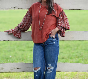 The Chimayo Aztec Top {Rust}