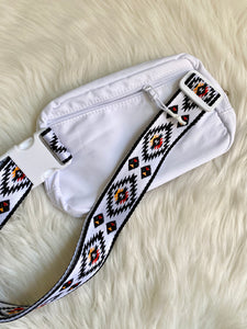 The Rio Aztec Belt Bag {White}