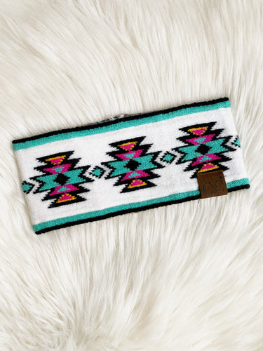 Gallup Aztec Knot Headband {Turquoise}