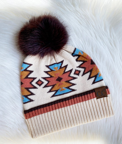 Gallup Aztec Beanie {Tan}