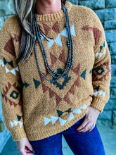 The Chandler Aztec Sweater {Caramel}