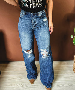 Gentry Wide Leg Flare Jeans