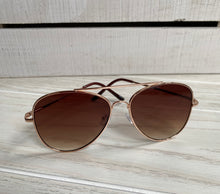 Remi Round Aviators {Rose Gold/Brown}