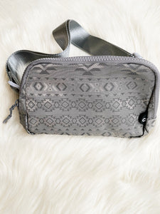 Southwestern Belt Bag {Grey}