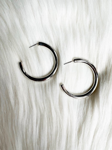 Everyday Hoop Earrings {Silver}