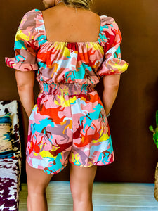 Horse Print Romper