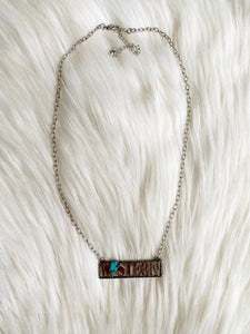 Western Bolt Bar Necklace