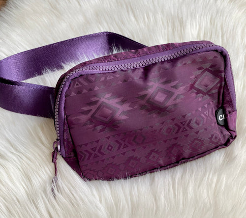 Southwestern Belt Bag {Plum}