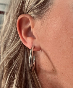 Everyday Hoop Earrings {Silver}