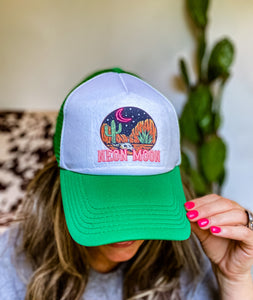 Neon Moon Trucker Hat {Green}