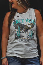 Free Bird Distressed Tank {White}