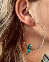 Bolt Hoop Earrings {Turquoise}